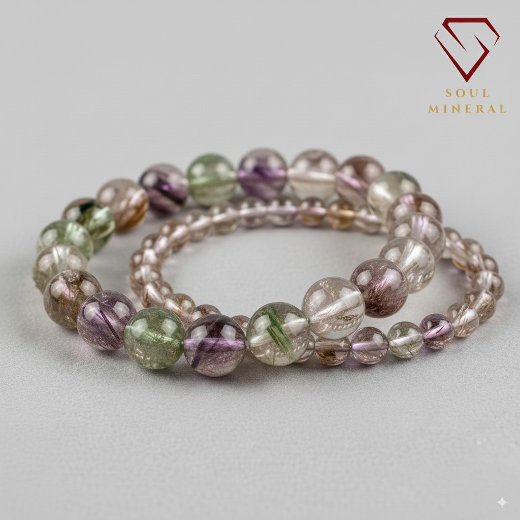 Pulsera de Cuarzo fantasma